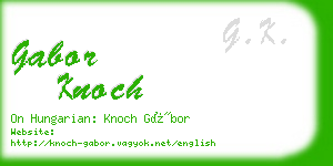 gabor knoch business card